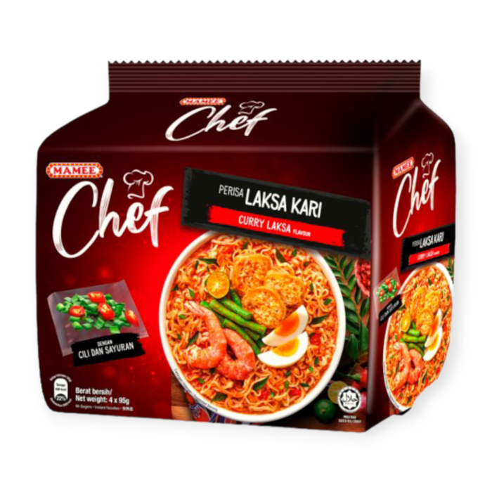 Mamee Chef Curry Laksa Flavour Mi Tarik Perisa Laksa Kari Pkt Mee