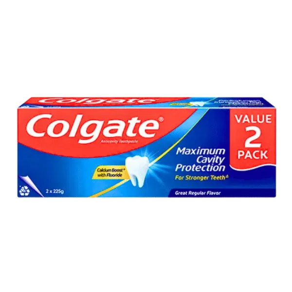 Untitled design - 2025-10-07T100540.461 Colgate Maximum Cavity Protection Calcium Toothpaste value pack - 2x225g - Image 1