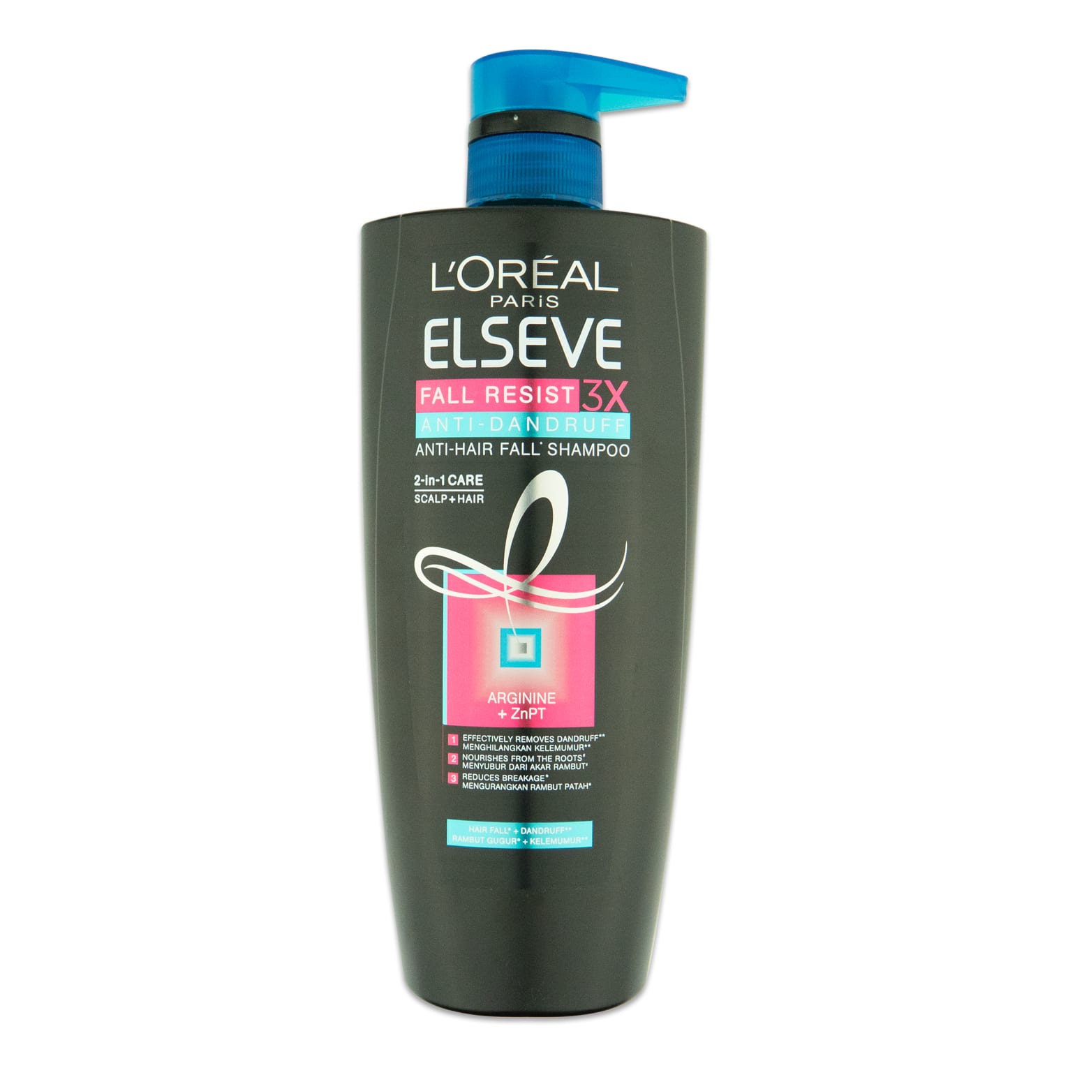 L Oreal Elseve Fall Resist 3X Anti Dandruff Anti Hair Fall Shampoo 