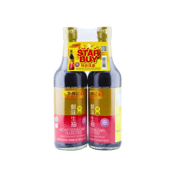 Lee Kum Kee Kicap Soya Cair Selected Light Soy Sauce - 2x500ml - Image 1