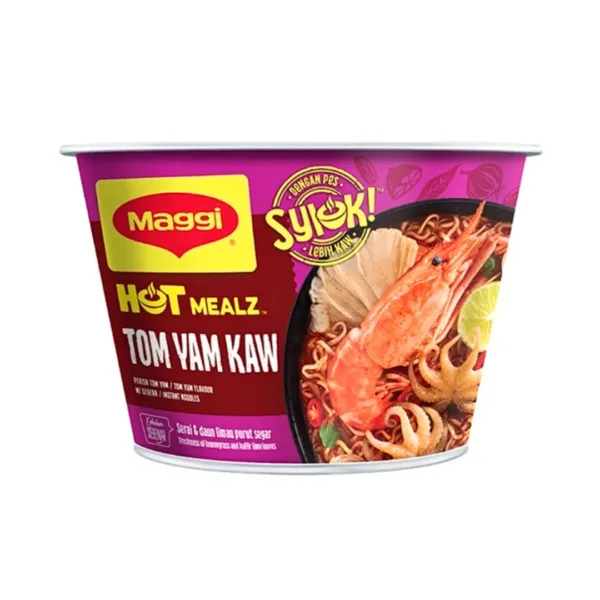 Maggi Syiok Hot Mealz Tom Yam Kaw Insatnt Cup Noodles - 96g - Image 1