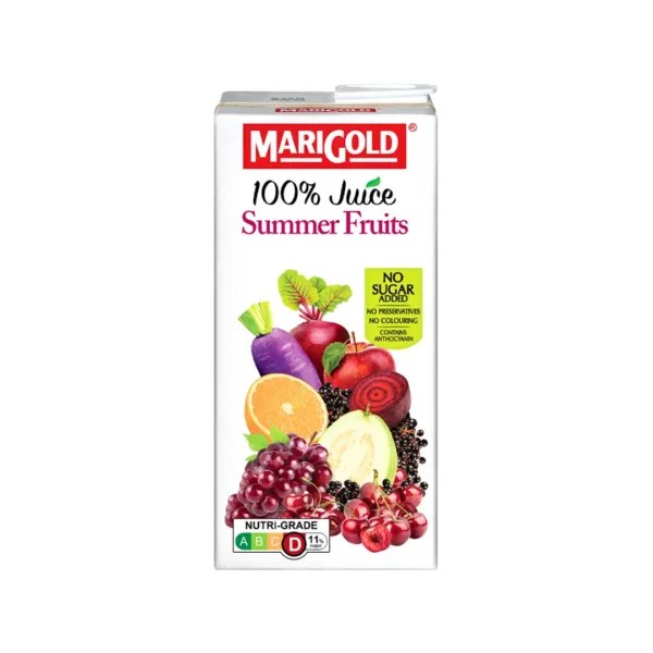 Marigold 100% Juice Summer Fruits & Veggies No Sugar Added - 1L Marigold 100% Juice Summer Fruits & Veggies No Sugar Added - 1L - Image 1