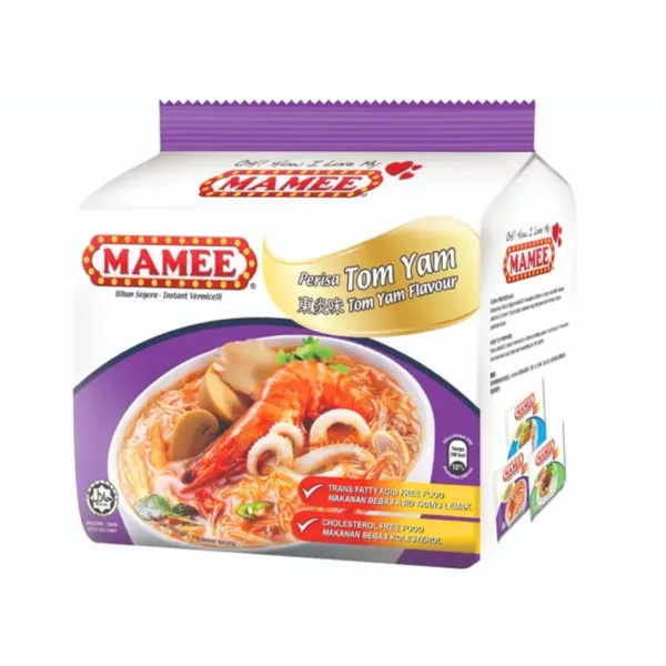 Mamee Perisa Tom Yam Instant Vermicelli Flavour - 5x55g Mamee Perisa Tom Yam Instant Vermicelli Flavour - 5x55g - Image 1