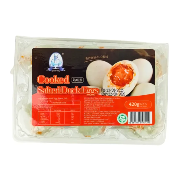 MR.TEN Cooked Salted Eggs [6Pcs] - 420g - Image 1