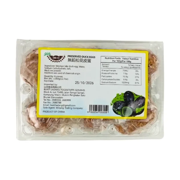 MR.10 Preserved Duck Eggs [6Pcs] - 360g - Image 1