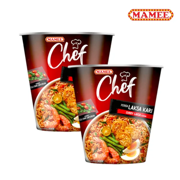 Mamee Chef Cup - Curry Laksa 72g - 2Pcs - Image 1