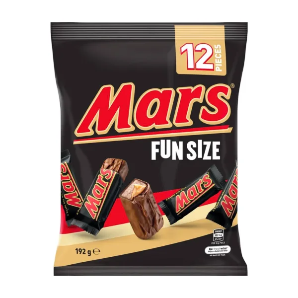 Mars Chocolate Party Share Bag 12 Pieces - 192g MARS Fun Size Party Share pack 12 pieces - 192g - Image 1