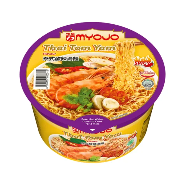 Myojo Thai Tom Yam Flavour Spicy Instant Cup Noodles - 79g - Image 1