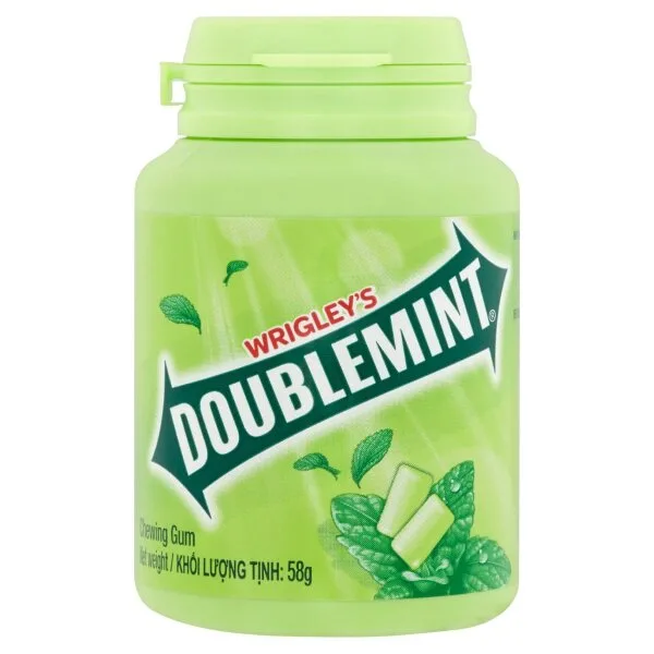 121136--01--1638721076 Wrigley's Doublemint Gum Peppermint Flavour 58g - Image 1