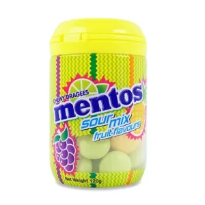 Chewy Dragees Mentos Sourmix Fruit Flavours 120g