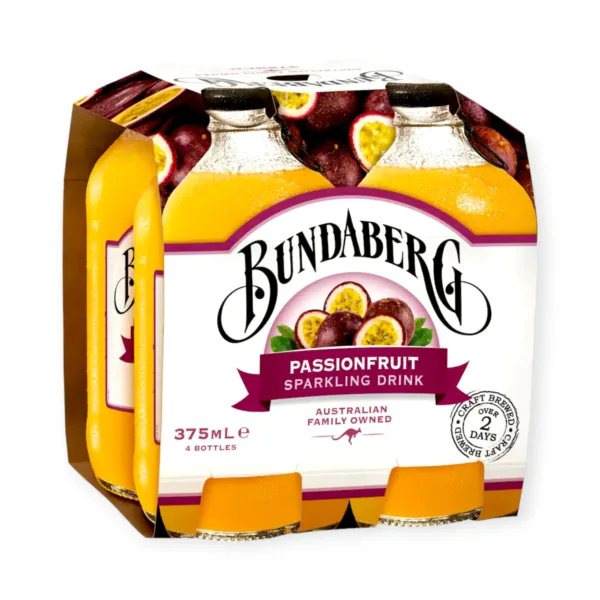Bundaberg Sparkling Passionfruit Drink 375ml X 4 Pack Bundaberg Sparkling Passionfruit Drink 375ml X 4 Pack - Image 1