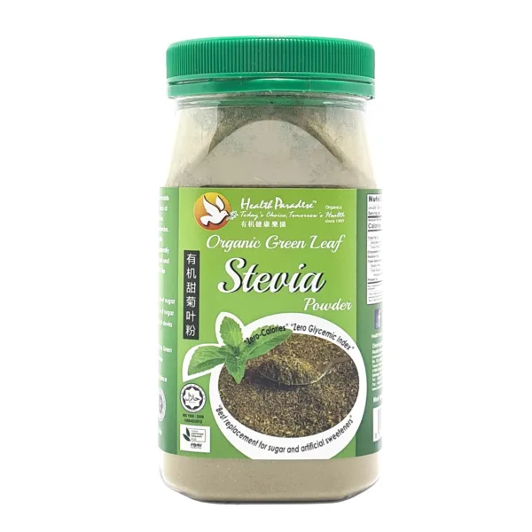 yGnM813r6267aef64bdfb Health Paratise Organic Green Leaf Stevia Powder 130g - Image 1