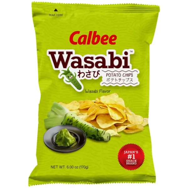 4800016680205 Calbee Wasabi Potato Chips Wasabi Flavour - 170g - Image 1