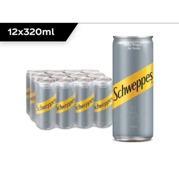 Schweppes Soda Water Drinks 12x320ml - Image 1