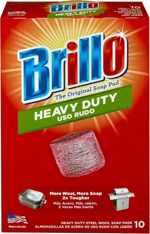 Brillo The Original Soap Pad Lemon Fresh Scent Steel Wool Soap Pads 10Pcs - Image 1