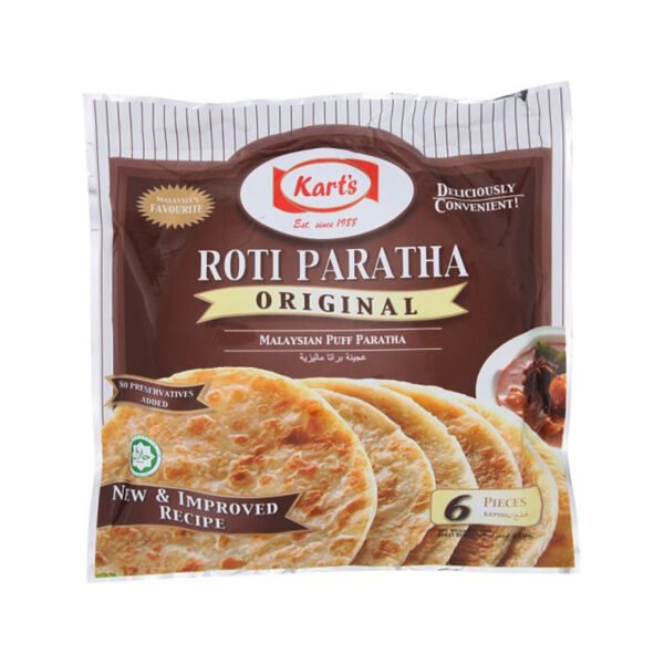 Karts Roti Paratha Original Malaysian Puff Paratha 6 pcs - 400g - Image 1