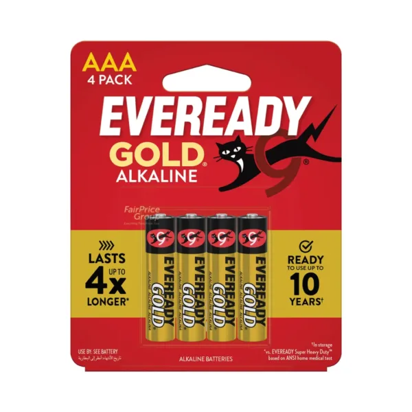 Eveready Gold Alkaline Batteries AAA4pack - 3pcs+Free1pcs - Image 1