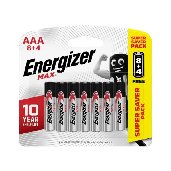 Energizer Max Batteries - AAA 8+4 Energizer Max Batteries - AAA 8+4 - Image 1