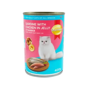 Smart Heart Cat Food Sardine with Salmon in Jelly 400gm