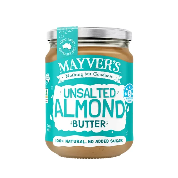 1 Mayver's Unsalted Almond Butter Spread - 240g - Image 1