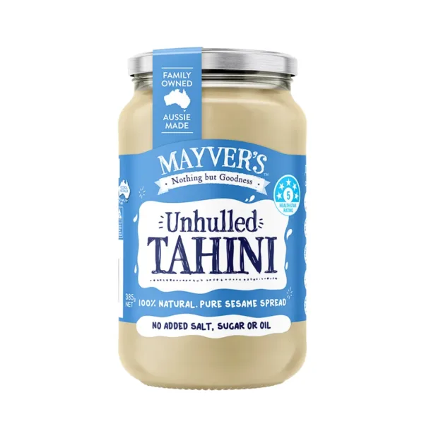 Mayver's Unhulled Tahini Pure Natural Sesame Spread - 385g Mayver's Unhulled Tahini Pure Natural Sesame Spread - 385g - Image 1