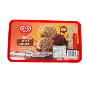 Walls Deliciously Creamy 3in1 Triple Chocolate Ice Cream - 1.5L