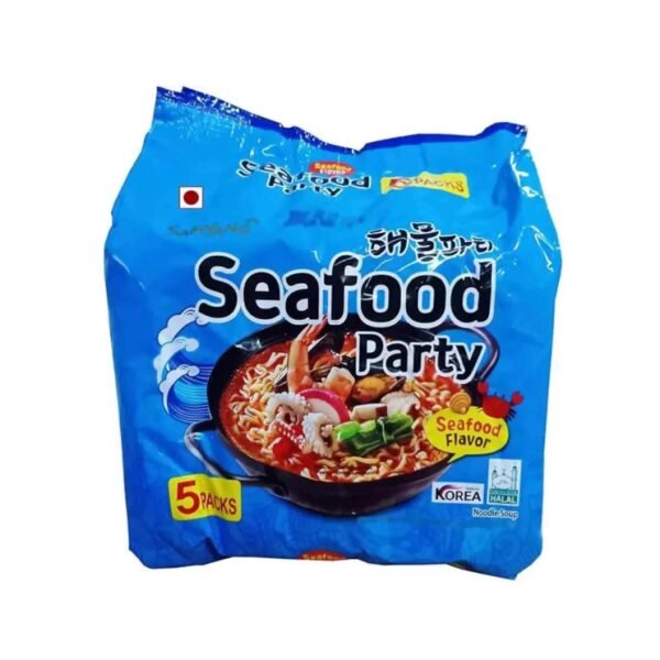 Samyang Seafood Party Seafood flavour Samyang Seafood Party Seafood Flavour Noodles 5x125gm - Image 1