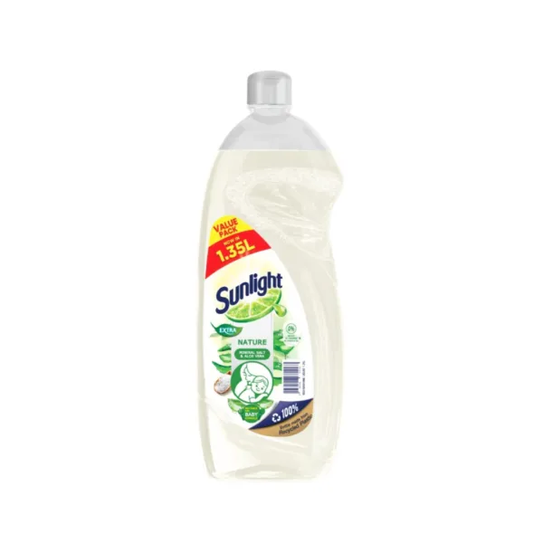 Untitled design - 2026-02-24T200430.653 Sunlight Nature Mineral Salt & Aloe Vera Dishwashing Liquid - 1.35L - Image 1