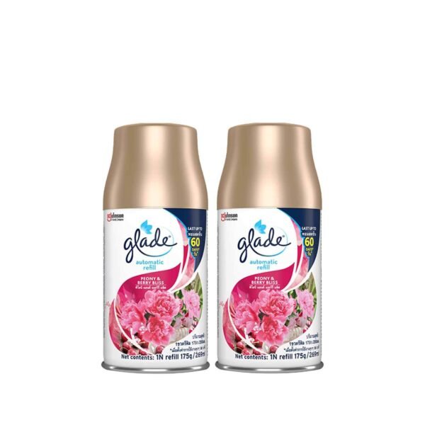 Glade Automatic Refill Peony and Berry 225ml Glade Air Freshener Peony and Berry Bliss Refill Value Pack 2x225ml - Image 1