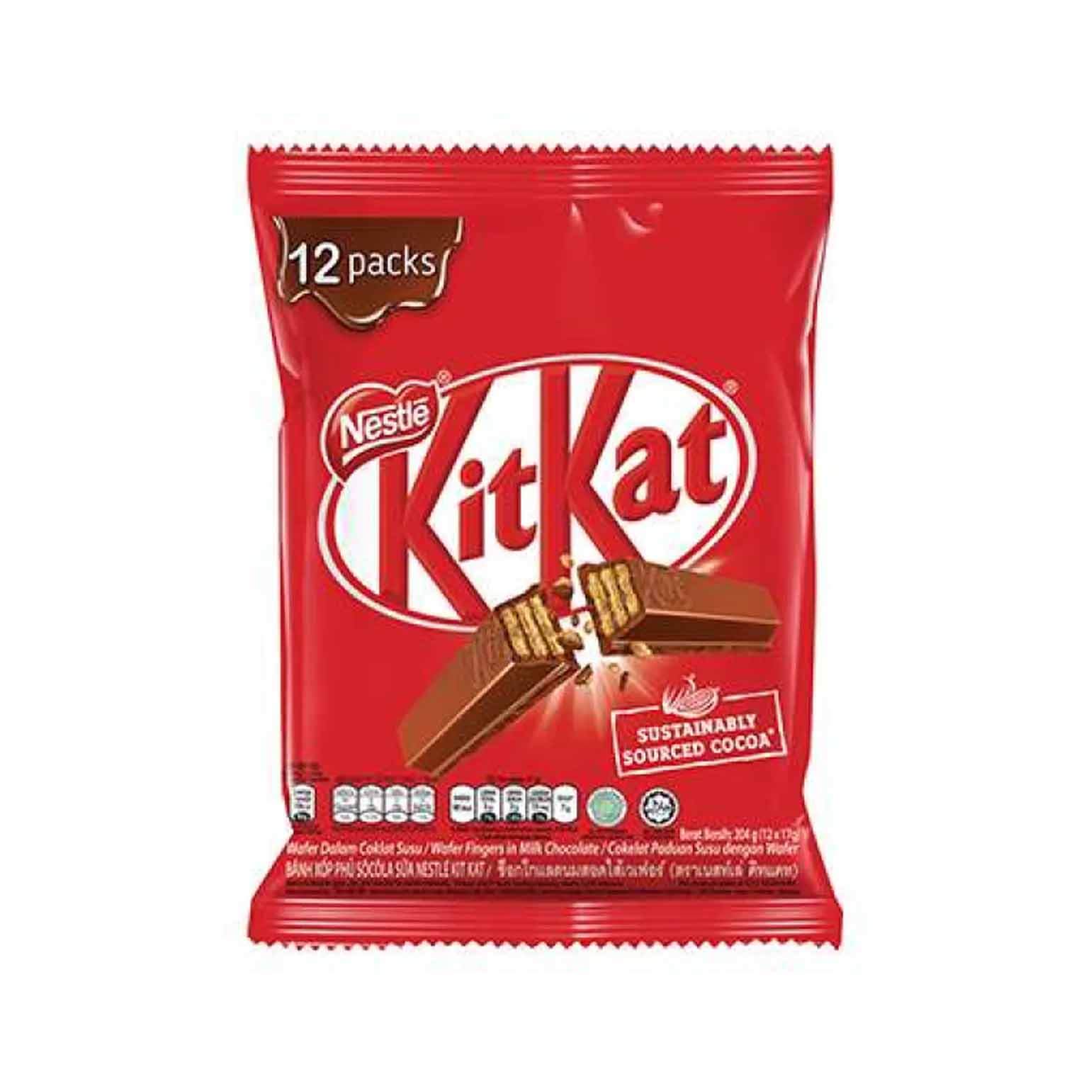Nestle Kit Kat Wafers Finger In Milk Chocolate 12x17gm Shopifull 