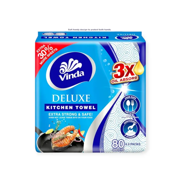 8198NO6pMPL-PhotoRoom Vinda Delux Kitchen Towell Roll 6x80s - Image 1
