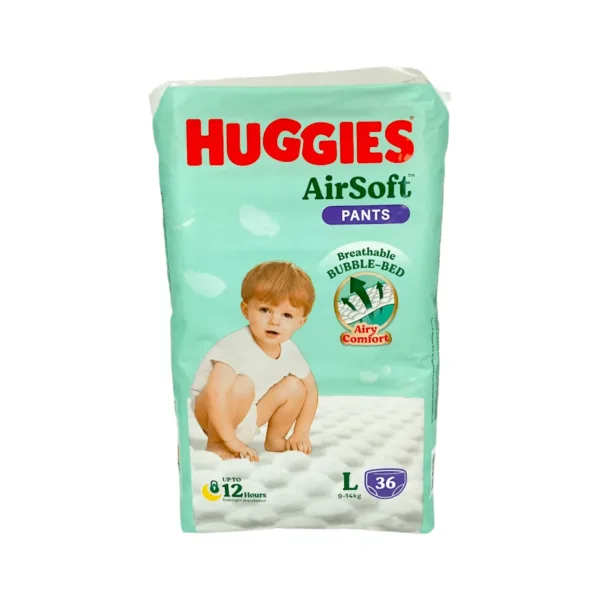 IMG20240501202803-Photoroom Huggies Air Soft Pants Size L (9-14kg) 36Pcs - Image 1