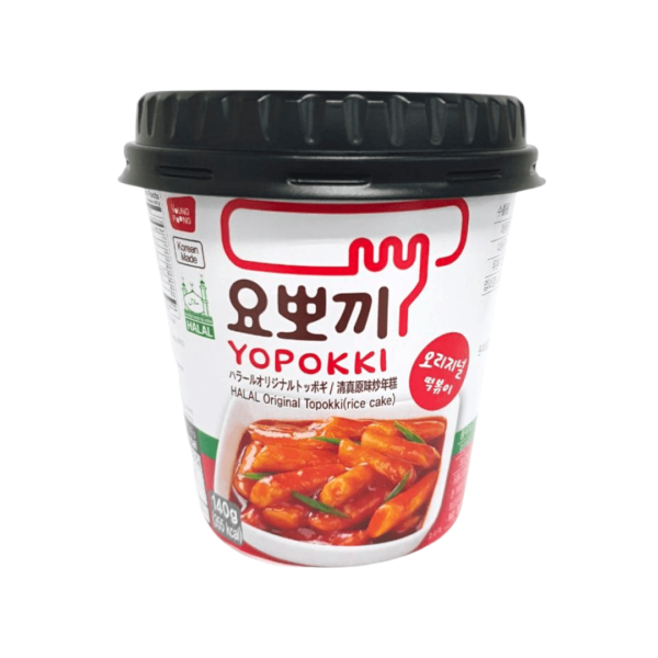 Yopokki Halal Original Topokki Rice Cake 140g - Image 1