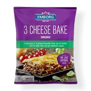 Emborg 3 Cheese Bake Shredded 200g