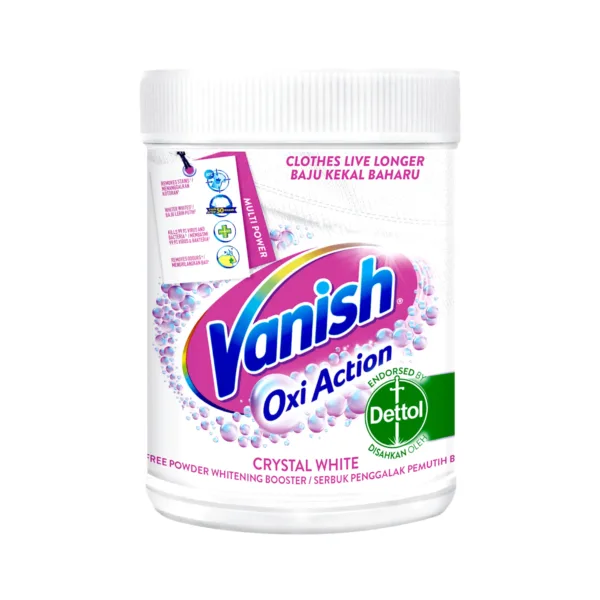 Vanish Oxi Action Crystal White Stain Remover Powder - 900g Vanish Oxi Action Crystal White Stain Remover Powder - 900g - Image 1