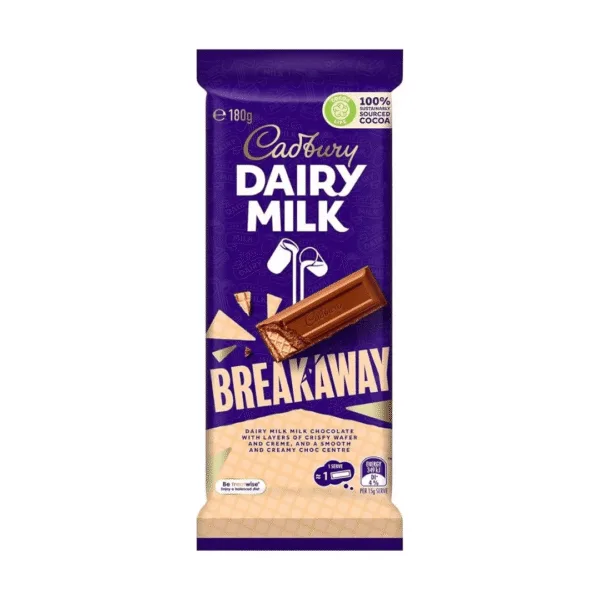 Cadbury Dairy Milk Breakaway Chocolate Bar - 180g - Image 1
