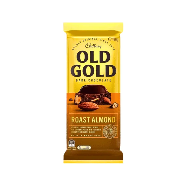 Cadbury Old Gold Dark Chocolate Roast Almond - 180g - Image 1