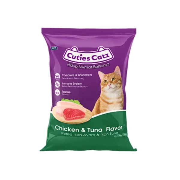 Untitled design (1) Cuties Catz Dry Cat Food Chicken & Tuna Flavour - 8Kg - Image 1