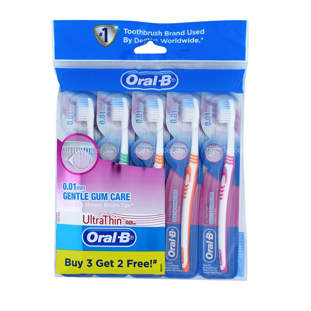Oral-B Gentle Gum Care Ultrathin Toothbrush Buy 3 Get 2 Free 