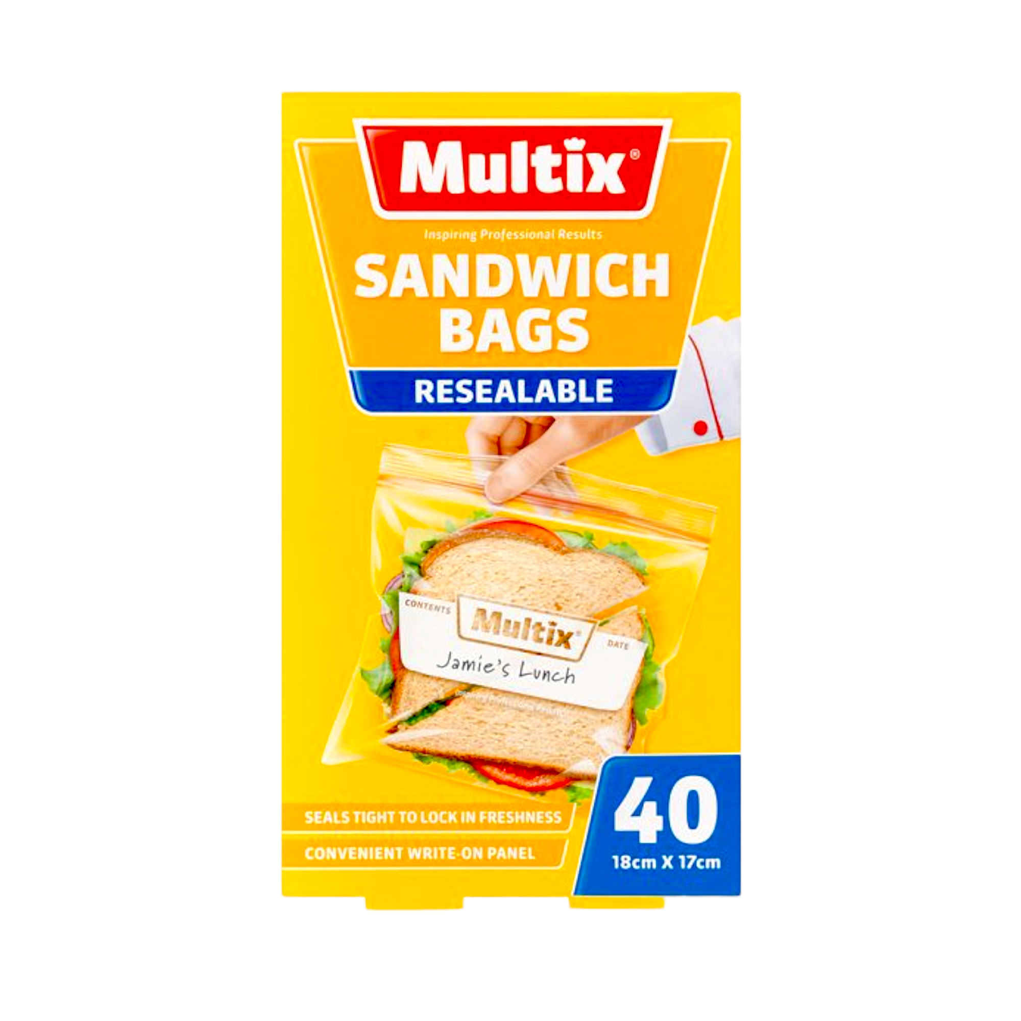 Multix Sandwich Bags Resealable 40-(18cmx17cm) – Shopifull