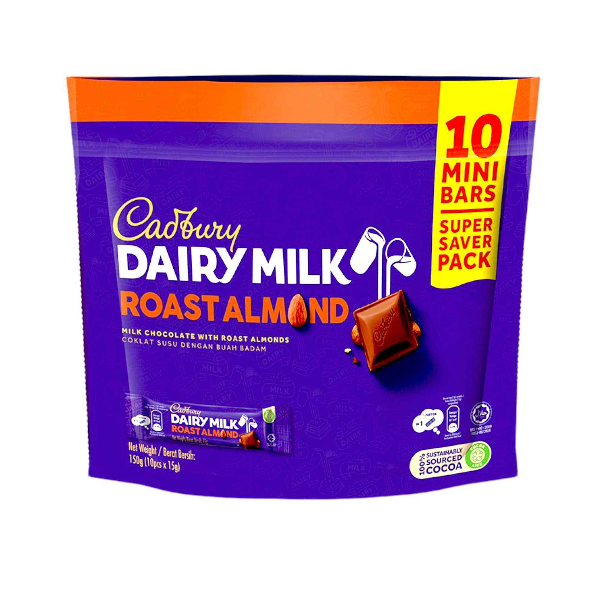 Cadbury Dairy Milk Roast Almond Milk Chocolate With Roasted Almonds 