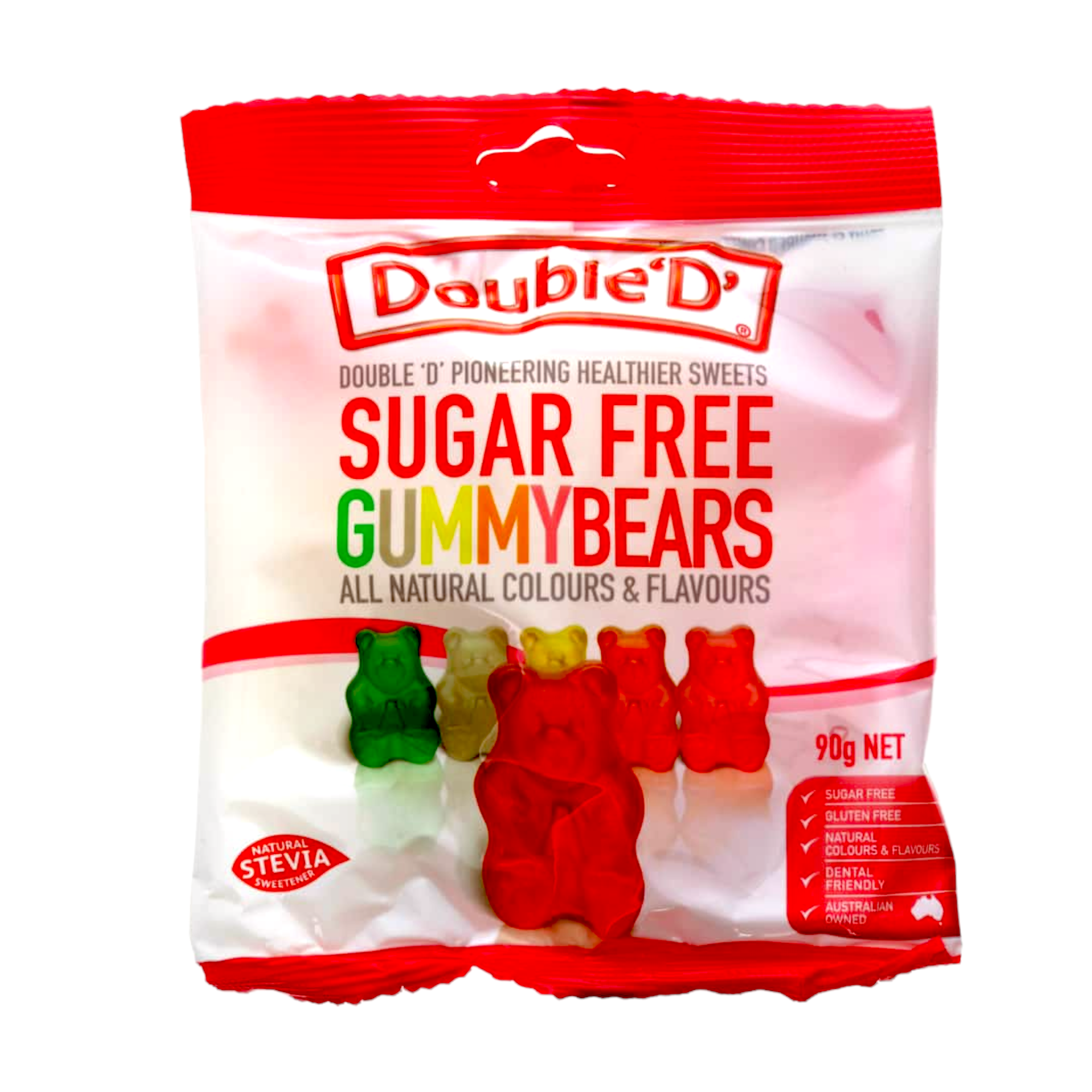 Double 'D' Sugar Free Gummybears All Natural Colours & Flavours 90g –  Shopifull