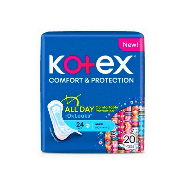 Kotex Comfort & Protection All Day Maxi Non Wing 24cm - 20Pads - Image 1