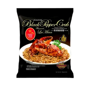 Singapore Black Pepper Crab Flavoured La Mian Premium Noodle In Black Pepper Seafood Sauce 180g