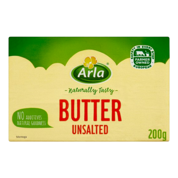 Arla Butter Unsalted 200g - Image 1