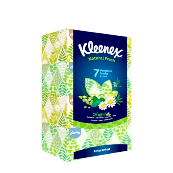 Kleenex Natural fresh Facial Tissue 2 Ply - 4 Boxes - Image 1