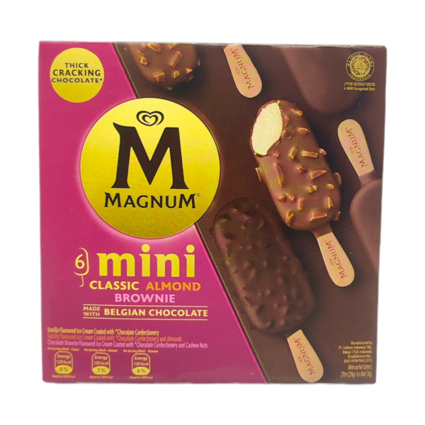 Wall’s Magnum Mini Classic Almond Brownie 6Pcsx45ml – Shopifull