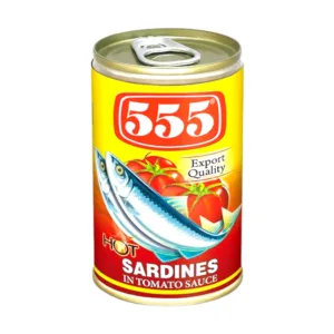 555 Hot Sardines In Tomato Sauce 425g