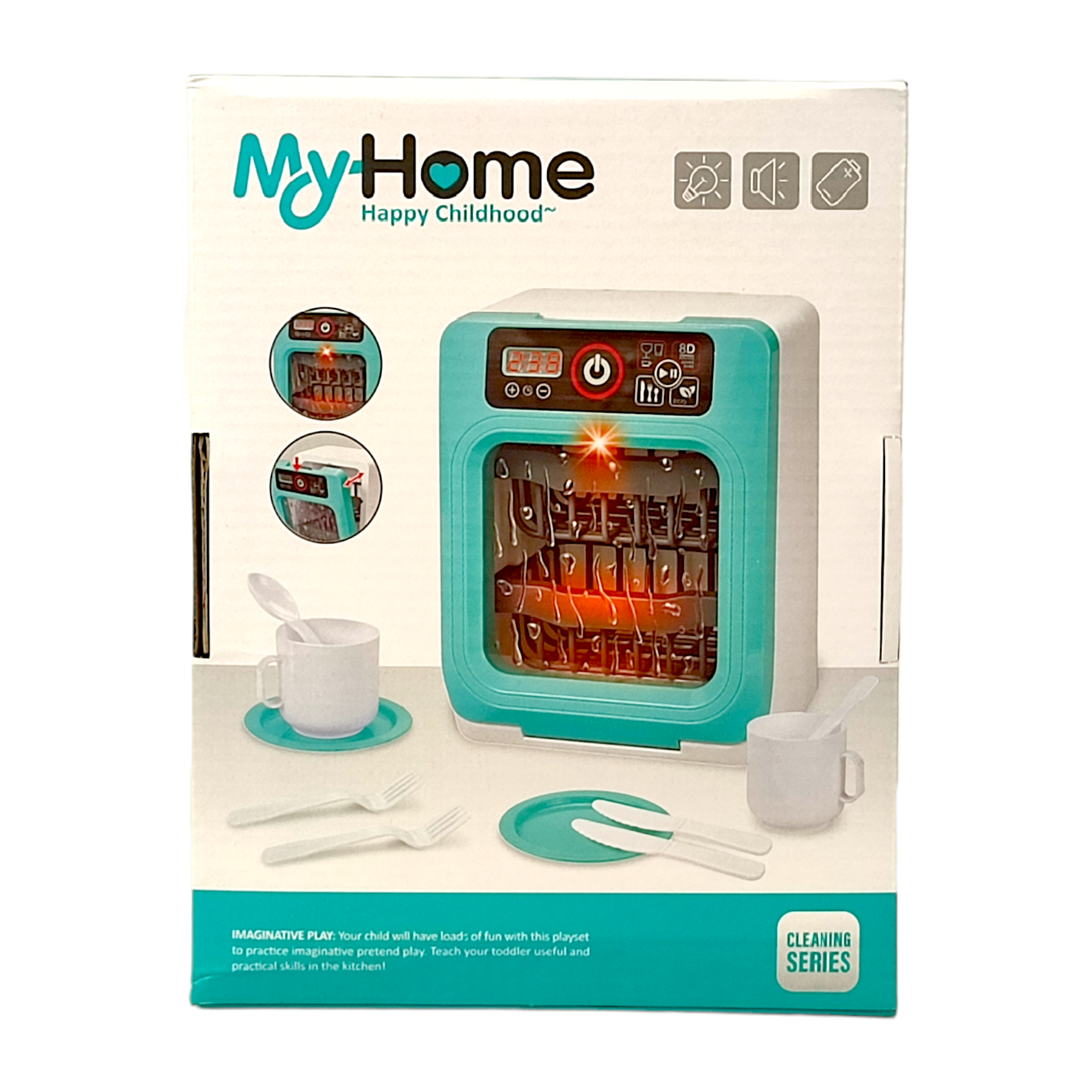 My Home Happy Childhood Dishwasher With Light And Sound Toy Age 3+ –  Shopifull