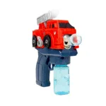 Jiadihong Fire Truck Bubble Gun Bubble Maker Blower Machine With 2 Bubble Solutions For Kids Bubble Blower For Bubble Blaster Party Favors Summer Toy (Fire Truck) - Image 3